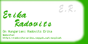 erika radovits business card